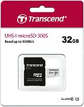 Карта памяти microSDHC 32Gb Class10 Transcend TS32GUSD300S-A + adapter